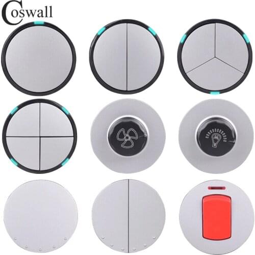 COSWALL R11 R12 Gray Grey Pulse Push Button Dimmer 20A Water Heater Footlight Intermediate Wall Light Switch Switched DIY Module