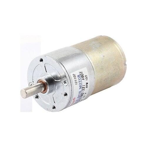 DC12V 150RPM 6mm Diameter Shaft Speed Reducer Gearbox Electric Motor