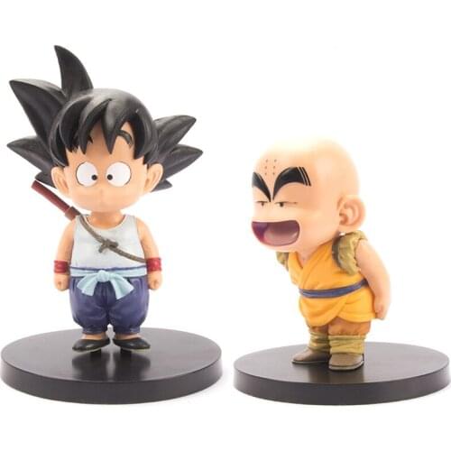 12-16cm Dragon Ball Figure Anime Action Figurine Son Goku Figma PVC Statue Kuririn Model Desktop Collection Childhood Q Version
