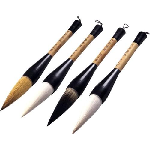 Chinese Brush Pen Caligrafia Bear Hair Calligraphy Brush Pen Large Chinese Painting Couplet Hopper Shapped Brushes Tinta China