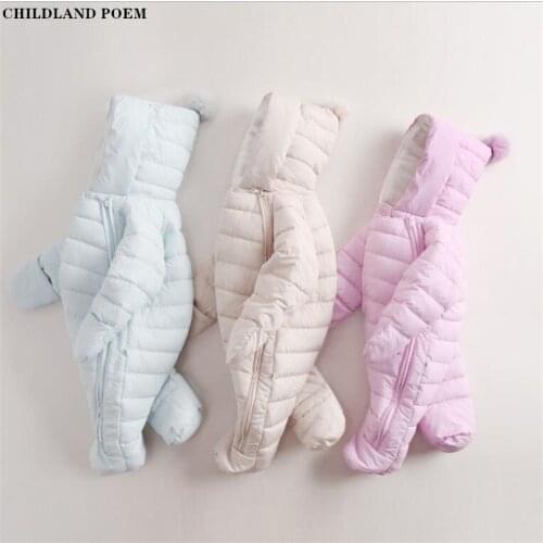 Winter Baby Clothes Newborn Baby Romper Jumpsuit Cotton Baby Snowsuit Coat Hoode Girls Romper Thick Warm Boys Romper Overalls