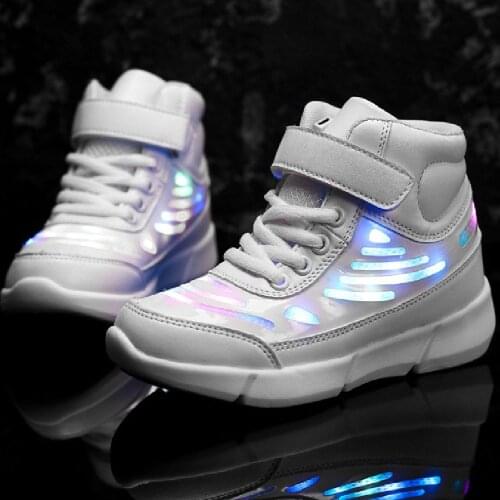Children Lighted Shoes Boys Girls LED Glowing Sneakers Luminous USB Charging New Fashion Party Cool Sports Shoes