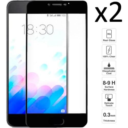 Meizu M3 Note, Set 2 pieces tempered glass screen protector anti-scratch ultra thin easy to install