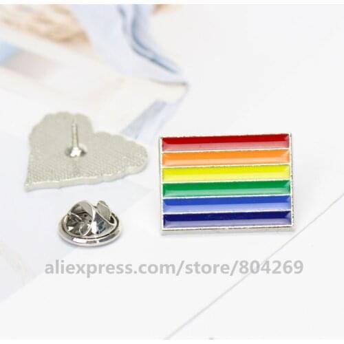 Fashion Jewelry Colorful Rainbow Brooch New Creative Heart-Shaped Brooches Hot Selling