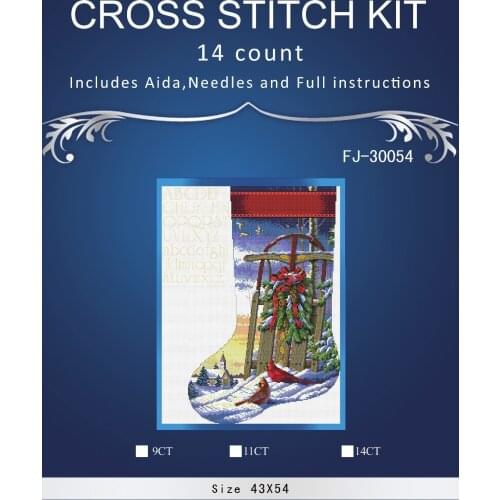 Christmas sock STYLE Dim08819 Counted Cross Stitch 14CT Handmade Cross Stitch Set Cross-stitch Kit Embroidery Needlework