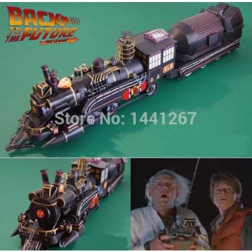 Movie Back To the Future Dr Barlett Train Sets Classic 3D Paper Model Railroader Paper Crafts Models Toys For Children