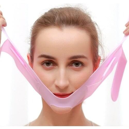 Nano Silicone V Shape Face Lifting Face Mask Bandage Double Chin Reducing Mask Cheek Chin Neck Slimmer Anti Wrinkle Face Bandage