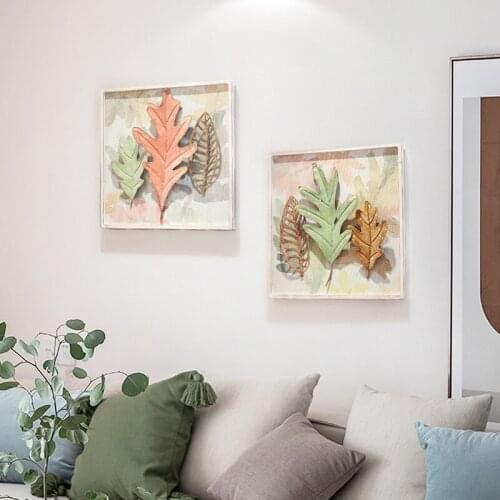 Green Plant Wall Hanging Soft Wrought Iron Wood Porch Wall Decoration Tea Room Office Background Wall Hangings