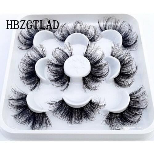 NEW 5 Pairs 10-25mm fake Eyelashes Beauty Mink Eyelashes Natural Long Dramatic Volume Eyelashes Extension Wispy False Eyelashes