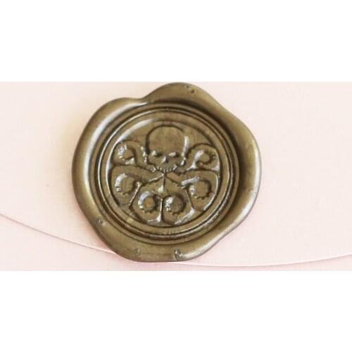 SKULL OCTOPUS sealing envelopes seals invitation seals multi color stamp WS036
