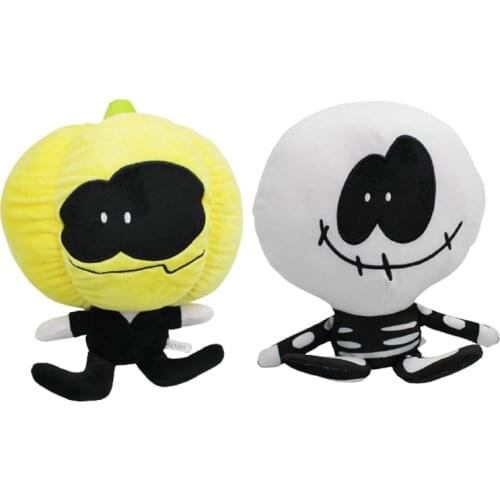 New Big Friday Night Funkin Plush Toys Hot Game Spooky Month Skid and Pump Stuffed Soft Pillow For Kids Birthday Halloween Gift
