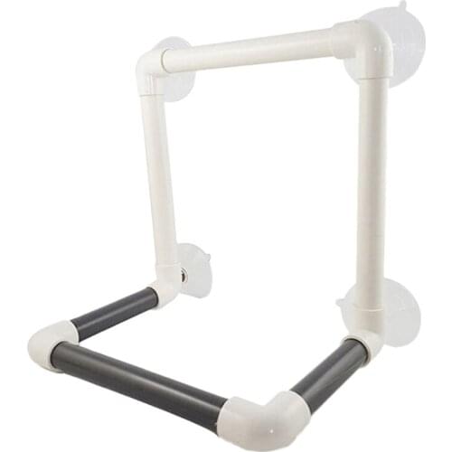 Portable Parrots Shower Perches Toys Bird Window Shower Playgound Bathing Wall Standing Rack with Suction Cups