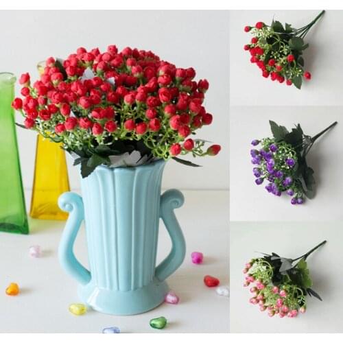 Party Decoration Milan Bud Artificial Flower Wedding Fake Flowers Home Decorations Festival Potted Decorative Artificial Plant