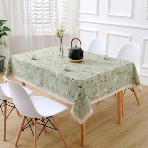 High Quality Table Cloth Rectangle Home Decor Modern Table Covers Cotton Linen Tablecloth Wedding Party Hotel Green Blue Apricot