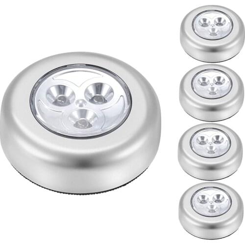 LED Battery-Powered Wireless Night Light Stick Tap Touch Lamp Stick-on Push Light for Closets Cabinets Counters Touch Light