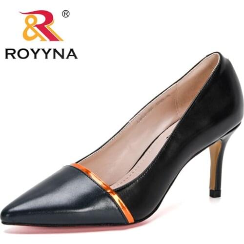 ROYYNA 2021 New Designers High Heels Shoes Women Pumps Sexy Stilleto Heels Pointed Toe Pumps Woman Party Shoes Ladies Fashion