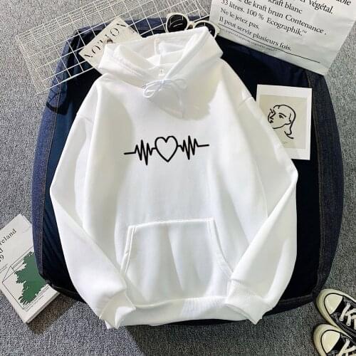 Hoddie For Women Sweatshirt Femme Oversize Pullovers Love Couple Clothes With Hood Women Sweetshirts Loose Jumper Толстовка