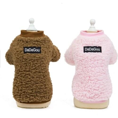 Winter Coral Velvet Dog Clothes Warm Fleece Puppy Pet Clothing For Dogs Coat Hoodie Chihuahua Outfit