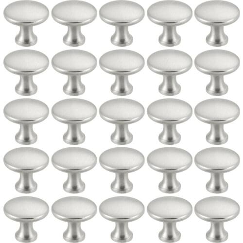 10pc Satin Nickel Round Mushroom Kitchen Cabinet Knobs Cupboard Handle Pulls