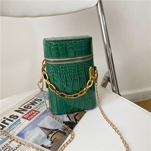 2021 New Spring Stone-print Bucket Small Bag Simple Chain Womens Bag Sloping Mobile Phone Bag Spring Trendy Version