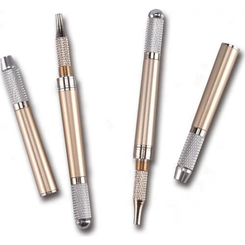 30pcs Permanent Makeup Eyebrow Pen Microblading Pen for 3D Eyebrow Lips Embroidery Machine Manual Tattoo Tools 3 Heads