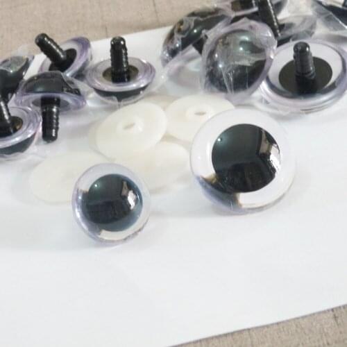 40pcs/lot--20-22-24-26-28-30-40mm high quality round shape plastic toy eyes safety eyes & washer -size option