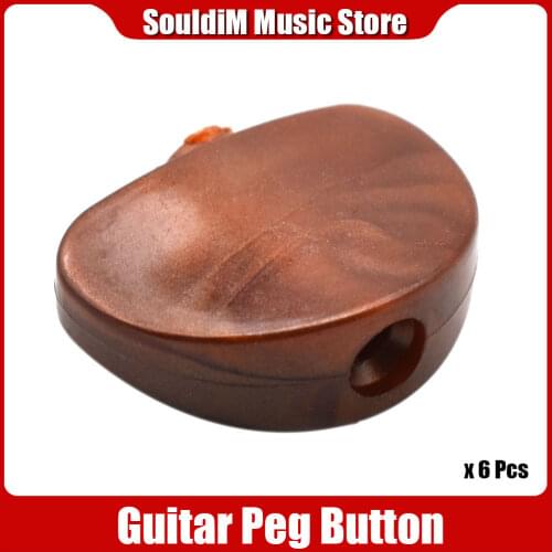 6 Pcs Coffee Semicircle Guitar Tuning Pegs Buttons Machine Heads Knobs with Screw Guitarra Accessories
