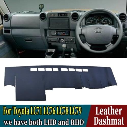 PU Leather Dashmat Dashboard Cover Mat Carpet Car-Styling accessories For Toyota LC71 LC76 LC78 LC79 RHD