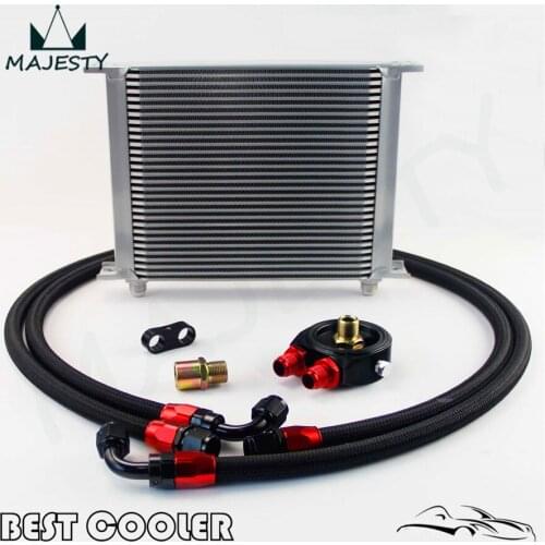 AN-8AN 30 ROW UNIVERSAL ENGINE TRANSMISSION OIL COOLER+BK FILTER SANDWICH KIT