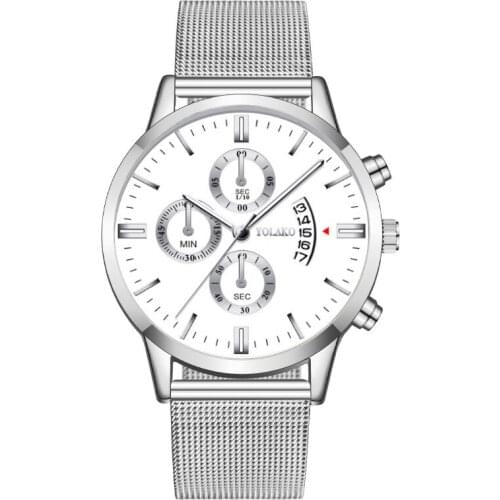 Fashion Mens Watches Top Brand Luxury Quartz Date Watch Men Casual Slim Mesh Stainless Steel Sport Watch Relogio Masculino