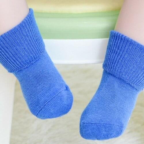 Kids Baby Boys Girls Socks Childrens Warm Slipper Socks Cute Xmas Cotton Socks 1Pairs Soft Breathable Socks for 0-6Years