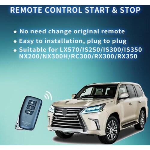 OBD remote starter for LX570,IS250,IS300,IS350,NX200,NX300H,RC300,RX300,RX350,remote hot or cold car
