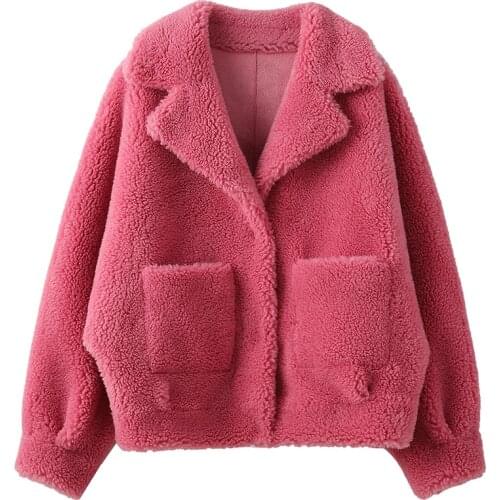 Large size Real Fur Coat Sheep Shearing Long Winter Coat Women Clothes 2019 Wool Jacket Real Fur Abrigos Mujer C916-1
