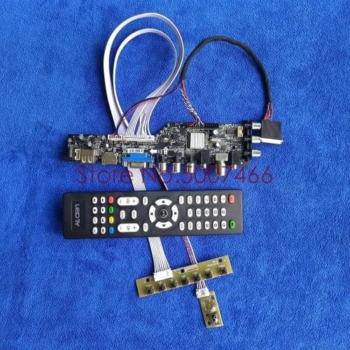 For LP133WH2-TLN4/TLN3/TLN1/TLHA DVB digital LVDS 40-Pin VGA USB TV 3663 panel universal 1366*768 LCD Controller board Kit