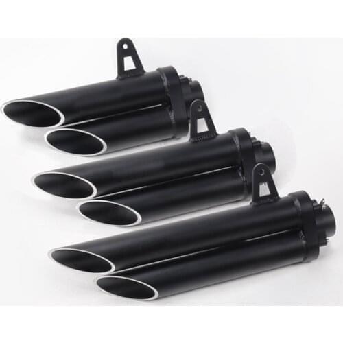 51mm Motorcycle Exhaust Muffler Pipe Scooter Motorbike Pipe Double Universal For Yamaha R1 R3 R6 YZF-R1