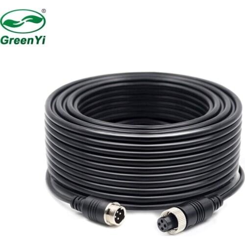 GreenYi 4-pin aviation 3M 5M 10M 15M 20M extension video cable for truck bus monitor camera connection