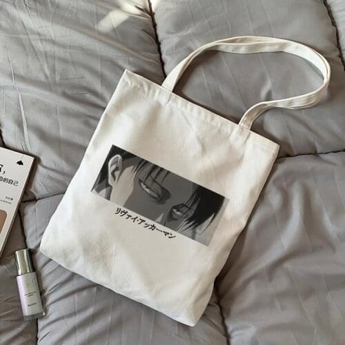 Women bag large-capacity Japanese Anime Attack on Titan canvas bag new casual shopper bag Harajuku gothic women shoulder bags