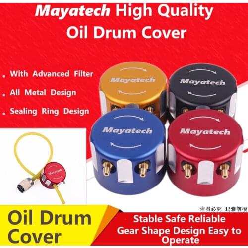 Mayatech CNC Aluminum Alloy Oilcan Cover Gasoline Tank Box Lid Oil Drum Cap Shell Top Adapter Filter for RC Aircraft Fixed Wing