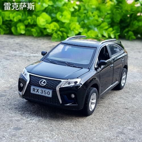 1:32 Scale Diecast Metal Alloy Luxury SUV Car Model For LEXUS RX350 Collection Vehicle Model Pull Back Sound&Light Toys Car