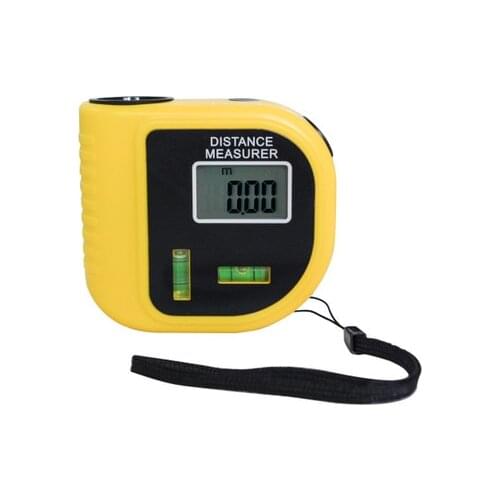 CP-3010 18M Mini Ultrasonic Digital Tape Measure Laser Range Finder Distance Meter & Laser Pointer Rangefinder Level Tool
