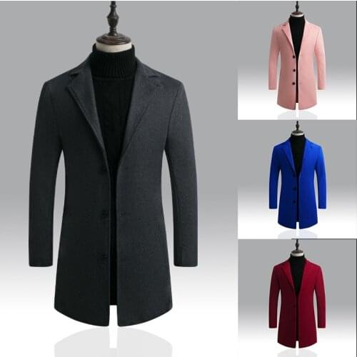 Men Fashion Jackets Men Slim Fits Coats Business Mens Long Winter Windproof Outwears Plus Size 5XL Black Hot Sale High Quality