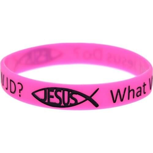 OBH 1PC Jesus What Would Jesus Do WWJD Silicone Rubber Bracelet