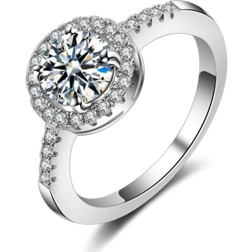 Charming Cubic Zirconia Rings For Women Lovers Engagement Classic Wedding Ring Jewelry Luxury AAA Cubic Zircon Female