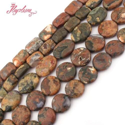 15x20,18x25,20mm Oval Rectangle Coin Kambaba Jaspers Natural Stone Beads For Bracelet Necklace Jewelry Making 15" Free Shipping