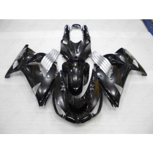 Plastic Fairings for Kawasaki Zx14r 2006 - 2011 Black Full Body Kits ZZR 1400 2006 Fairing Kits Zx14 Zx-14r 06 07
