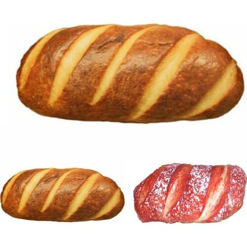 20-40cm 3D Plush Pillow Cushion Gift Soft Stuffed Backrest Toys Birthday Funny Simulated Snack Bread Shape for Home Decor