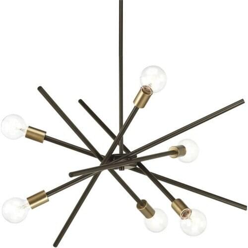 5 Piece Pendant Lamp Chandelier Custom Design Metal Indoor Lighting Black Chandelier