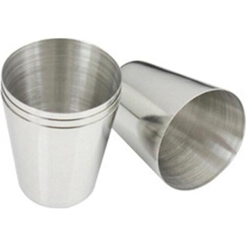 Outdoor Camping Hiking Polished Stainless Steel Whiskey Liquor Cup for Hip Flask