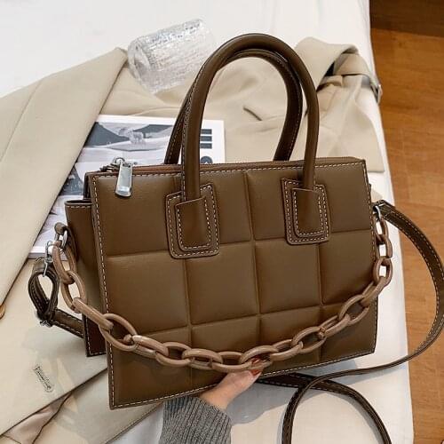 Casual Pu Leather Women Chain Handbags High Quality Ladies Small Shoulder Crossbody Bags Fashion Female Tote Messenger Bag New