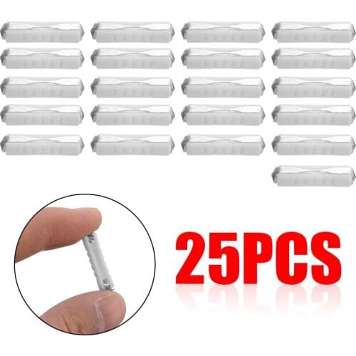 25Pcs 8A Torpedo Fuses White Continental Car Fuse Torpedo Bullet Classic Car Fuse For Electrical Equipment Supplies